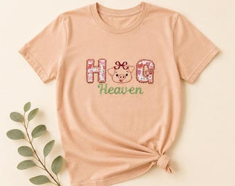 Hog Heaven Pig Lover Appliqué & Embroidered Shirt