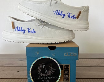 Custom Kid Dude Shoes - Perfect back to school essential footwear, light weight kid shoes, customizable children footwear, easy to clean!