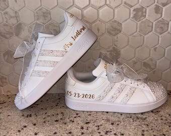 Custom Wedding Pearl Adidas Grand Court 2.0 - Perfect Bridal Shower Gift,  Anniversary Gift, Christmas Gift, Gift for Her, and More! - Etsy