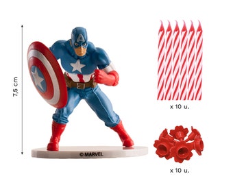 Cake figure set Captain America for (children's) birthday as cake decoration Avengers