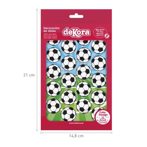 Essbare Mini-Tortenaufleger Fußball, 3,4cm, 20 Stk., WM | Geburtstag | Tortendeko