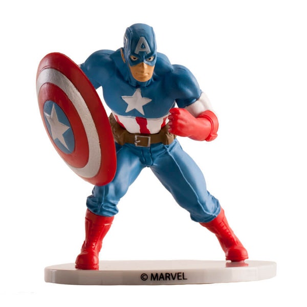 Tortendeko Figur Captain America von den Avengers, 8,5cm, Tortenfigur Geburtstag
