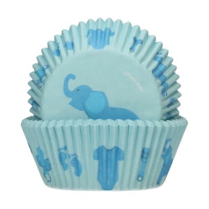 Muffinförmchen, blau, rosa, 48 Stk., Babyparty, Gender Reveal Bild 1