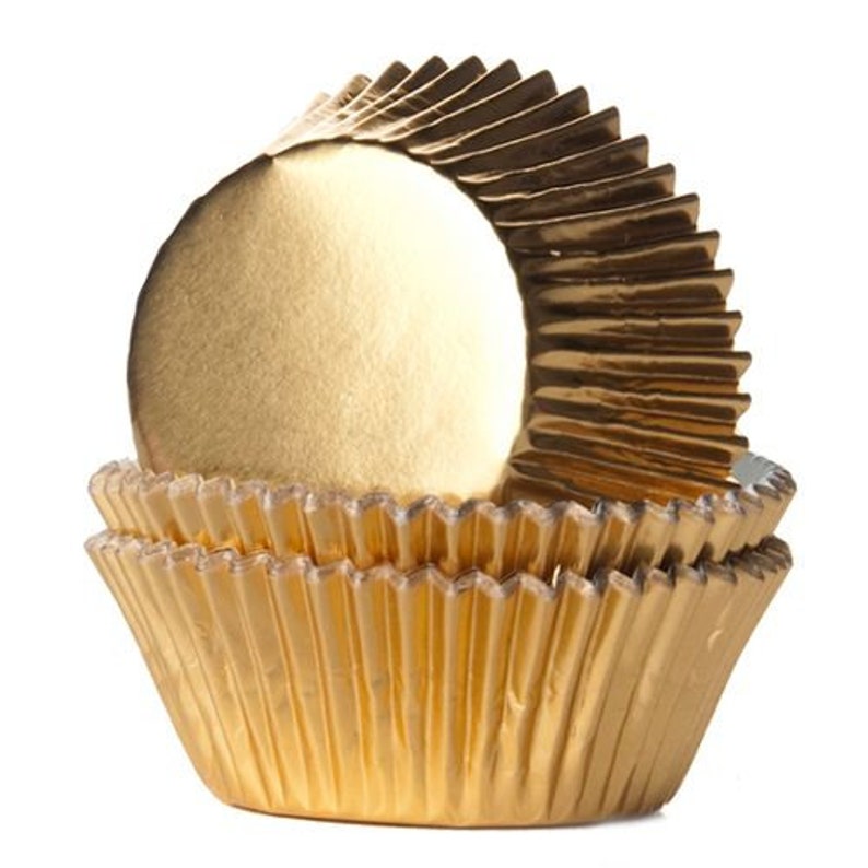 Metallic-Muffinförmchen, gold, silber, rosé, Geburtstag, Cupcakes Bild 1