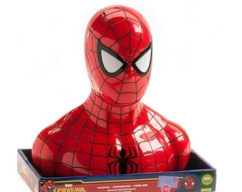 Money box Spiderman with small, edible banknotes, birthday cake decoration