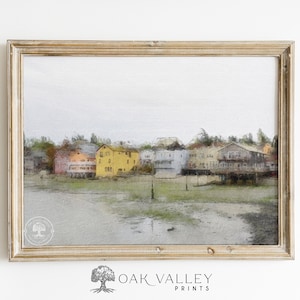 Coupeville Washington Print: Moody Coastal Landscape Art