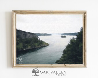 Deception Pass Print: Moody Pacific Northwest Landscape Art
