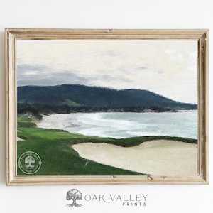 Pebble Beach Golf Course Print: California Landscape Art (Digital Download)