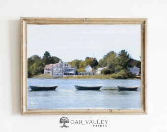 Kennebunkport Maine Kunstdruck: New England Boot Bild (Digitaler Download)