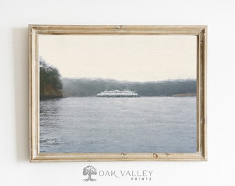 Washington State Ferry Art Print: Pacific Northwest Landscape