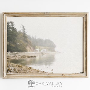 PRINTABLE | Whidbey Island, Washington - Pacific Northwest - PNW art - coastal art - Puget Sound art - moody wall art - neutral art print