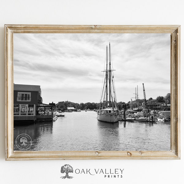 Kennebunkport, Maine, Sailboat, New England, wall art, coastal home decor, coastal art print, home decor, East Coast style, sailboat photo