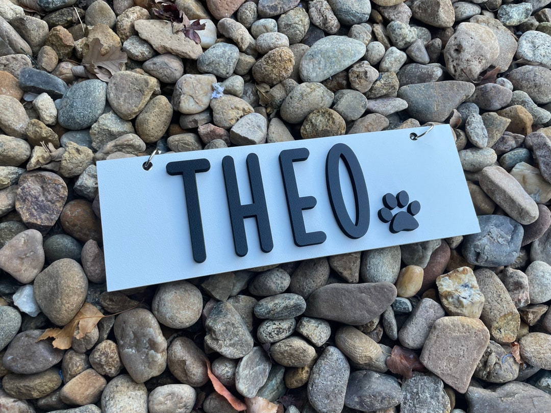 Custom Crate Sign Dog Name Sign Dog Decor Kennel Sign Leash Dog Tag