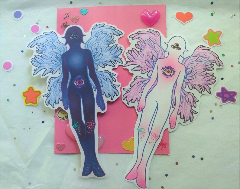 Pack of 13 Weirdcore Matte Stickers Etsy