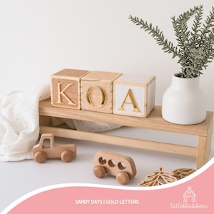 Personalised Baby Name Blocks, Nursery Blocks, Blocks with Letters, Neutral Nursery, Baby Gift, First Birthday, Wooden Blocks, Sandy Days