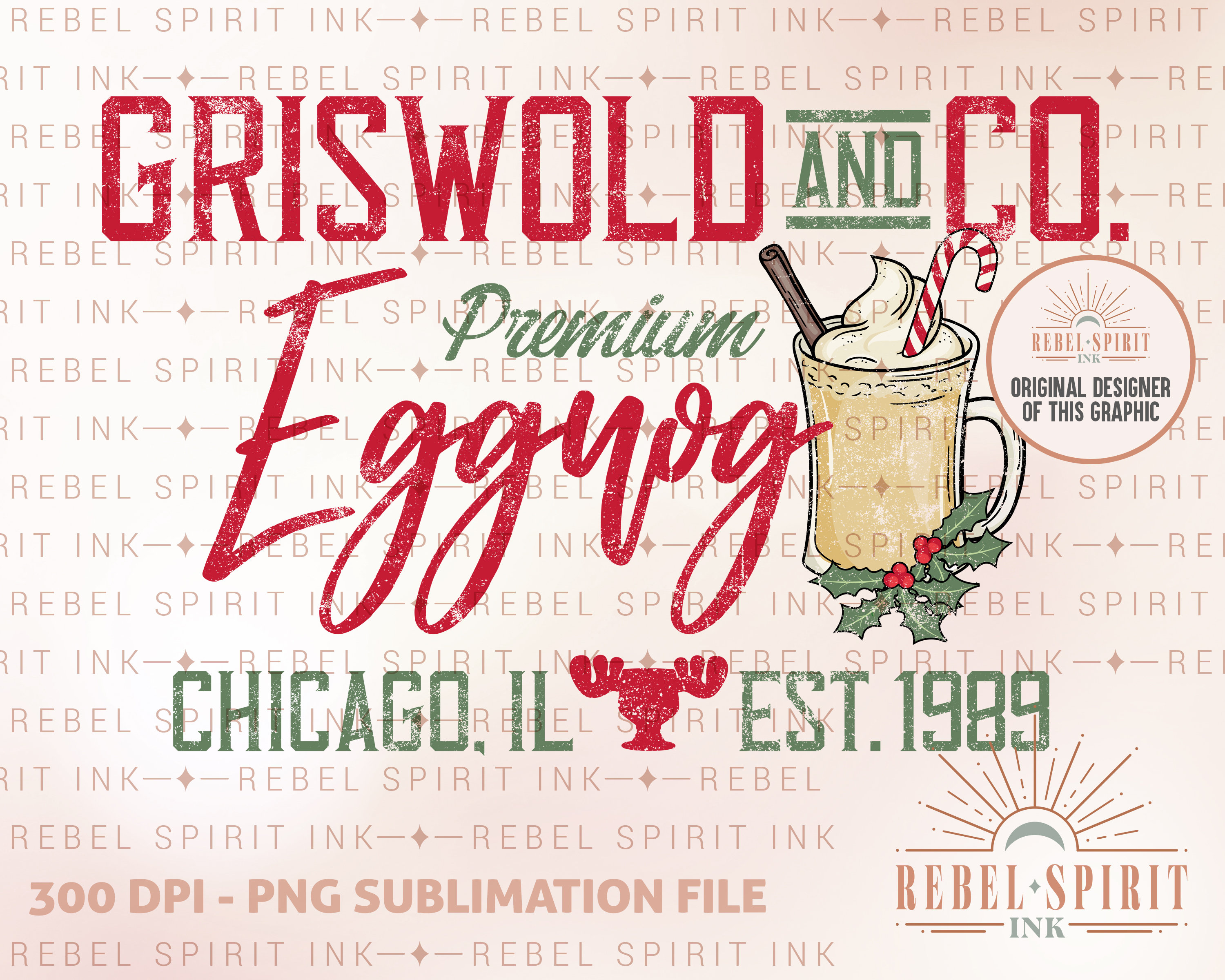 Griswold Eggnog Co Png Clark Griswold PNG Christmas Movie Etsy