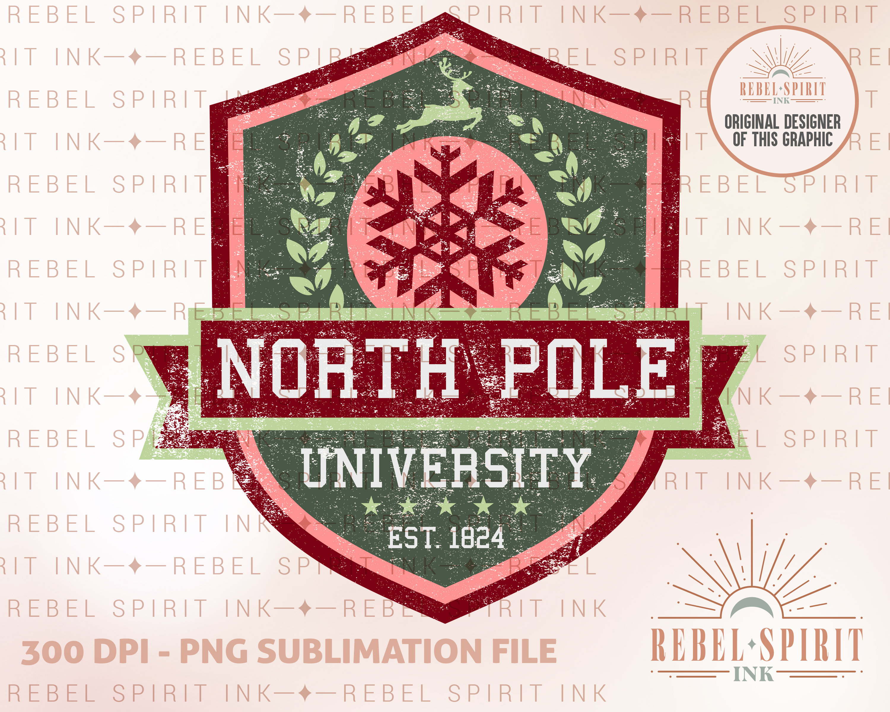 North Pole University PNG North Pole PNG Christmas Design - Etsy