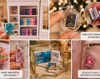 Colleen Hoover Miniature Book Covers | Romance Dollhouse Decor, BookTok (Digital Download)