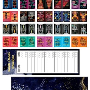 Mini Sarah J Maas Book Covers – 20 Printable Miniature Books for Dollhouse Library, ACOTAR Crescent City Throne of Glass Merch, BookTok