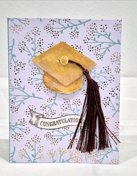Custom Hand-painted Gold Graduation Card: Unique Keepsake for College &  High School Achievements - Etsy Israel