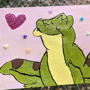 Wunderliche Froschkuss-Grußkarte - bezauberndes, märchenhaftes Design für romantische Anlässe