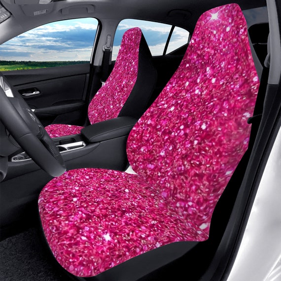 Rosa Fahrzeug-Sitzbezüge für Auto für Frauen, Pink Faux Glitzer-Look  Front-Schalensitzbezug für Auto / Fahrzeug Tolles neues Auto-Geschenk für  sie - .de