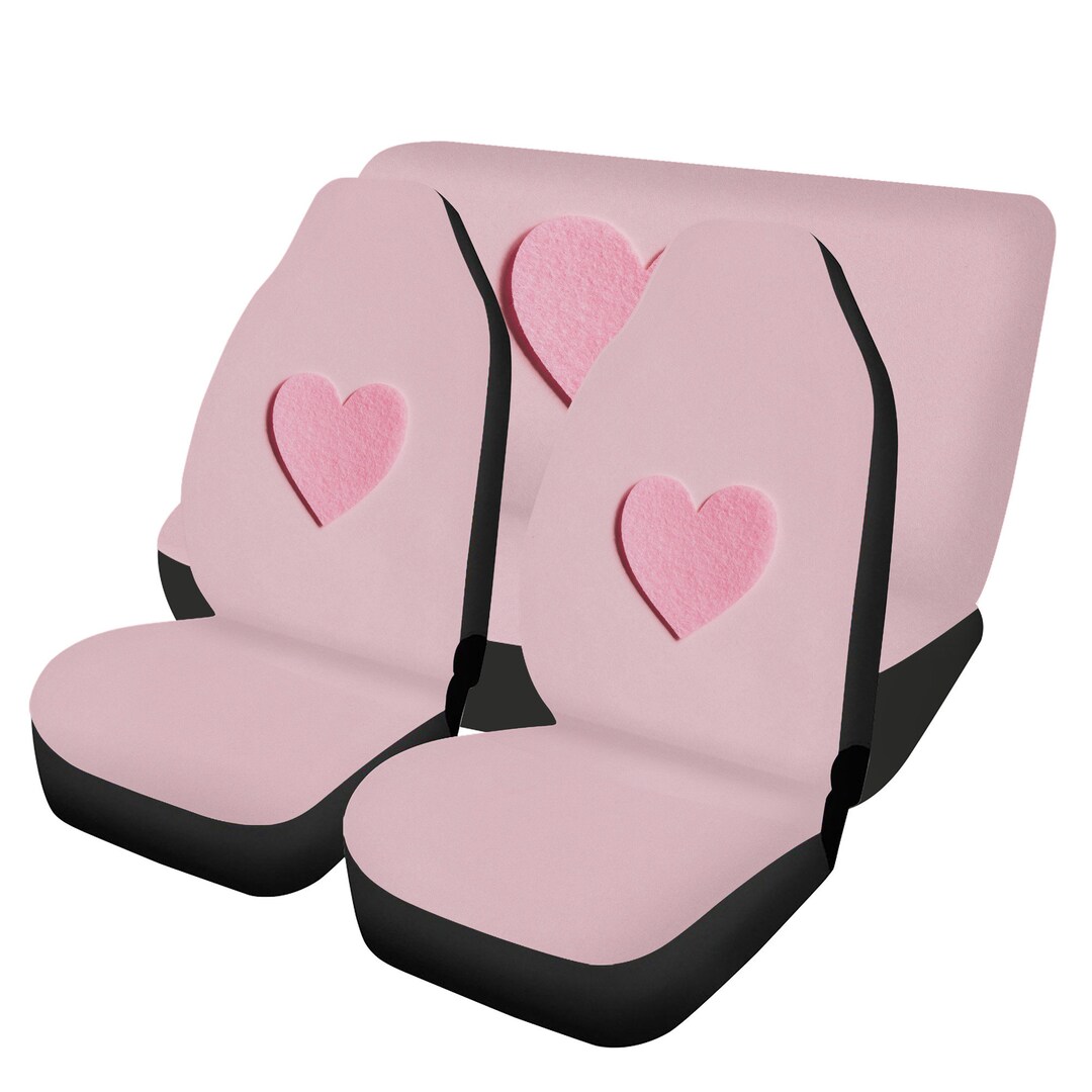 Pink Car Seat Cover Set Vehicle Seat Covers for Car for Women Suitable