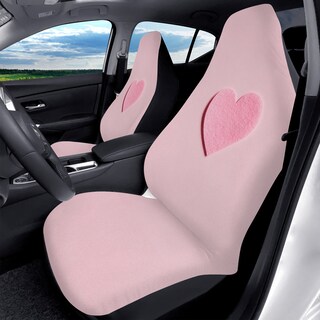 Coprisedile Auto Impermeabile Con Zampa Rosa E Cuore – Protezione Sedili Anteriori E Posteriori, Facile Da Pulire
