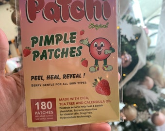 Patchi Acne Pimple Patch Invisible Hydrocolloid Acne Patches with Tea Tree Vegan and Cruelty Free, 2 Sizes (180 patches)