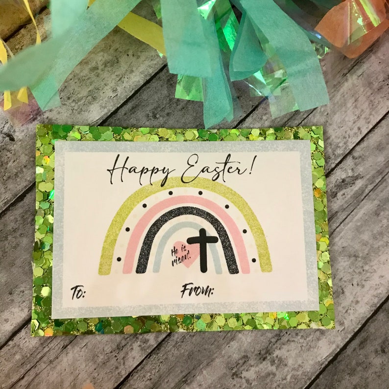 Printable Easter Gift Tags Instant Download He is Risen | Etsy