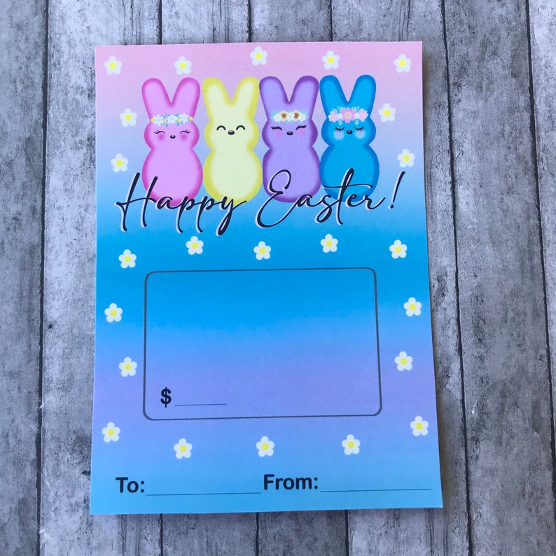 Printable Easter Gift Card Holder Instant Download Easter Etsy