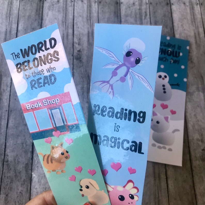 Printable Adopt Me Bookmarks Roblox Kids Pets Instant | Etsy
