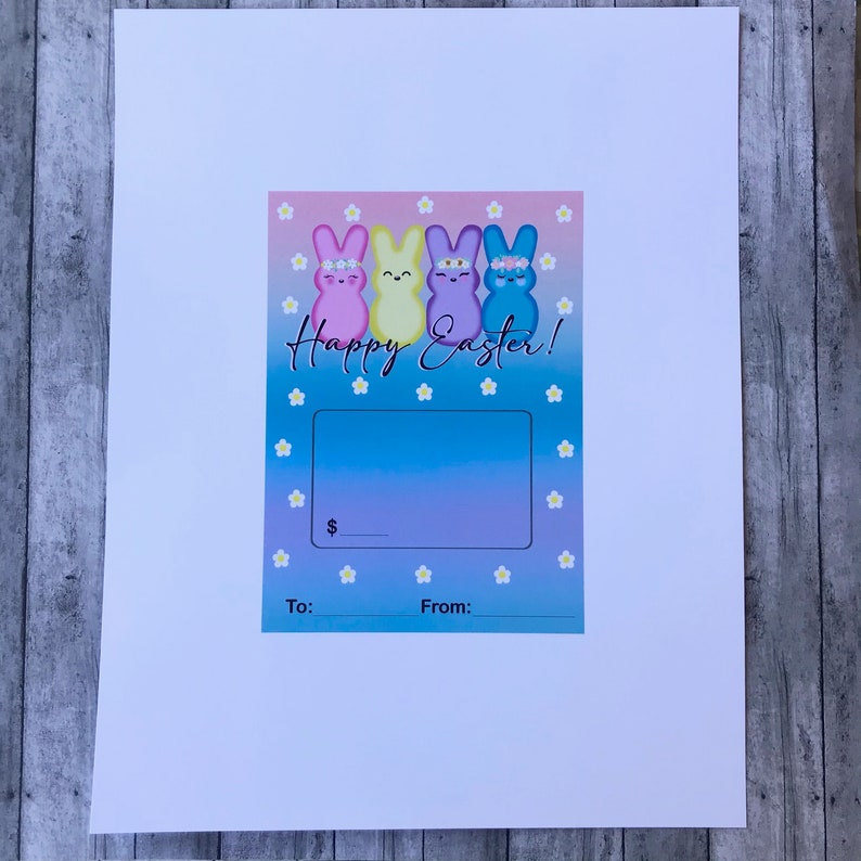 Printable Easter Gift Card Holder Instant Download Easter Etsy