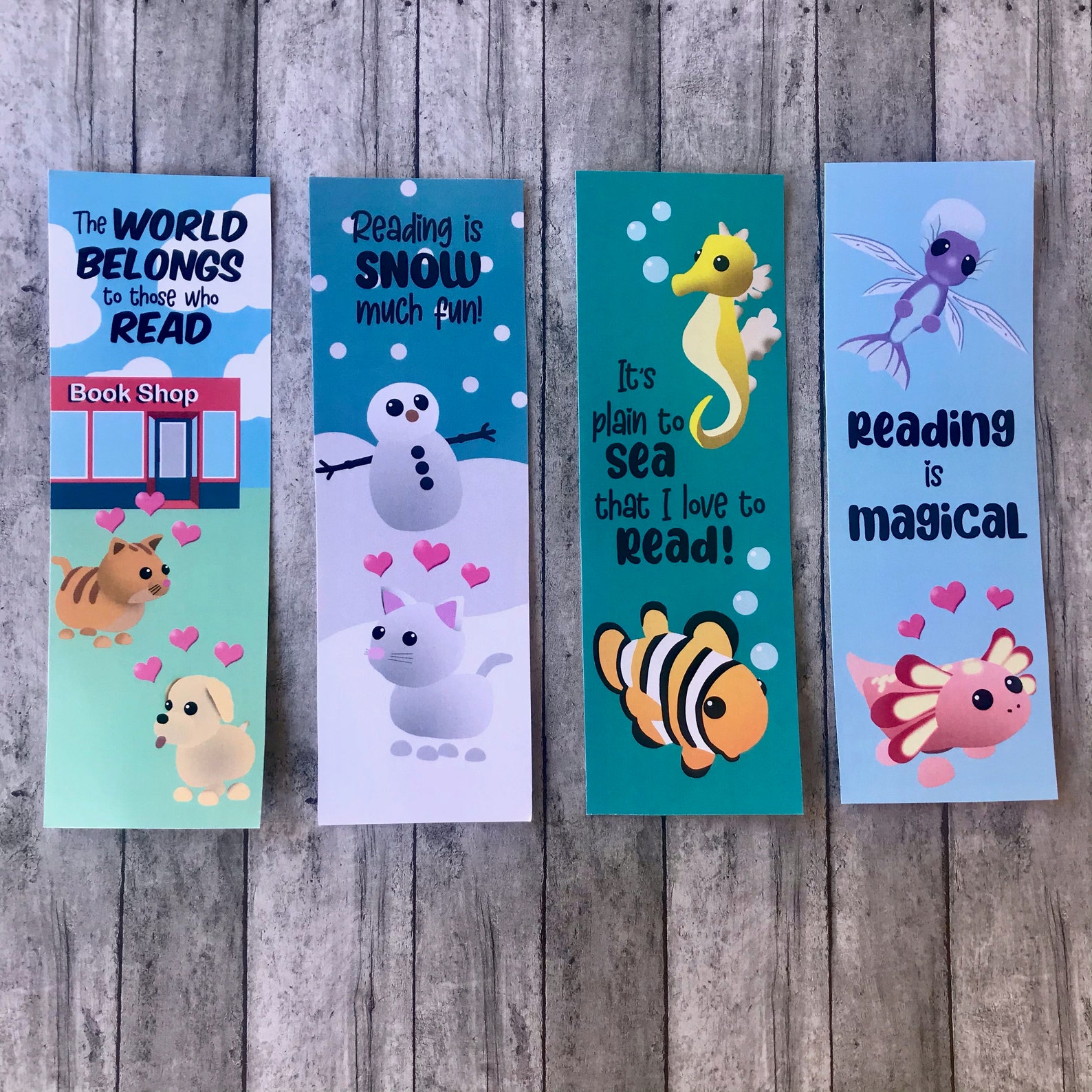 Printable Adopt Me Bookmarks Roblox Kids Pets Instant Etsy