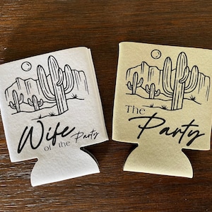 Wife of the Party Bachelorette Regular Can Koozies, Scottsdale Before The Veil, Desert Bachelorette