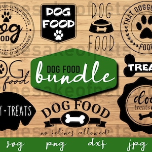 Hundefutterbehälter Etiketten SVG, Hundefutterbehälter Etiketten PNG, Hundefutter Bundle SVG, Hundefutteretiketten, Hundeleckerlietiketten, Tierfutteretiketten