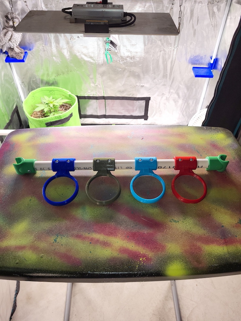 Grow Tent Kit-Horizontal Solo cup Pvc Bracket Kit 4 or 2-solocup options and 2 pole to pvc clamps image 1