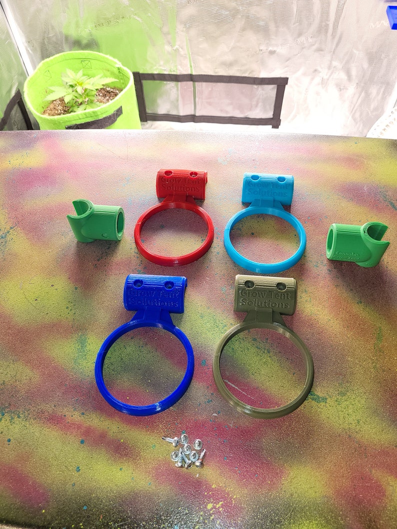 Grow Tent Kit-Horizontal Solo cup Pvc Bracket Kit 4 or 2-solocup options and 2 pole to pvc clamps image 3