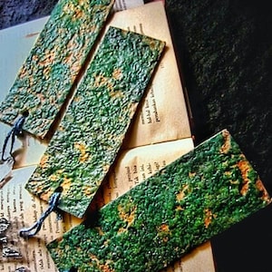 Segnalibro semplice riciclato, Carta blu testurizzata, Accessori per libri blu, Blu zero rifiuti, Blu mare naturale, Segnalibro blu, Carta di cellulosa, Un set di segnalibri