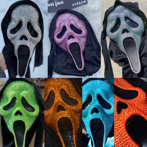 Bling Ghostface Screme Maske - Bedazzled Strass kristallisiert