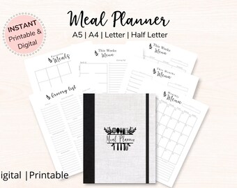 Meal Planner Printable | Monthly and Weekly
