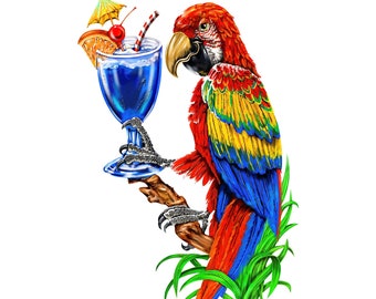 Drinking Red Parrot download, drinking bird download, fun drinking download, 5 O&#39;Clock red parrot, drinking parrot, fun drinking, alcohol