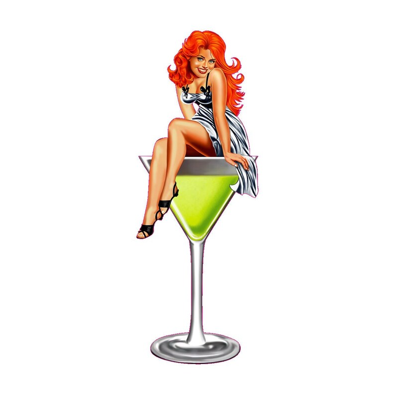 Lady in Martini Glass Download, Martini Lady Download, Full Color