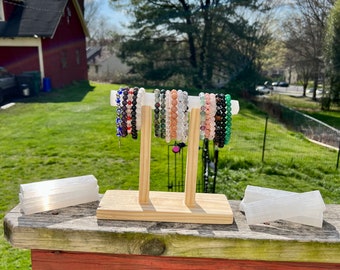 Cleansing Stand Selenite Bracelet Holder