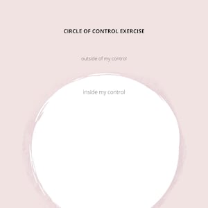 Circle of Control Exercise Worksheet