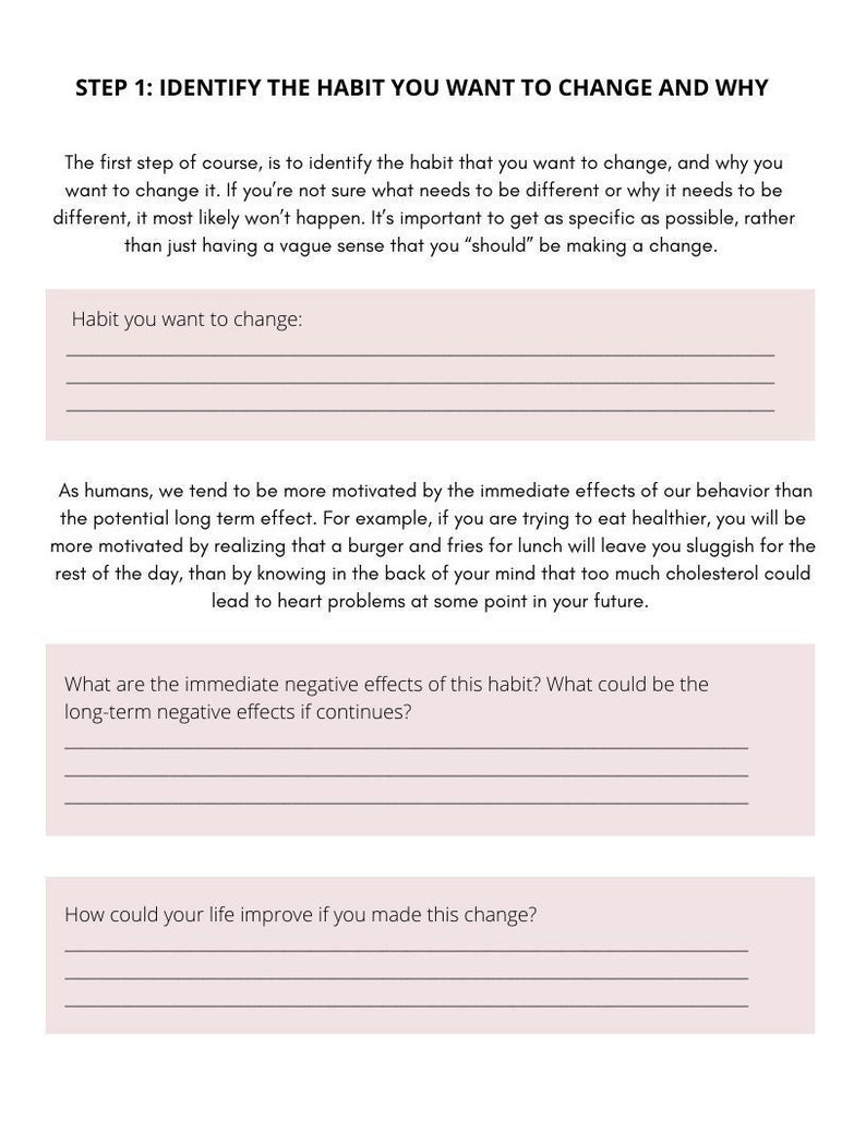 Therapy and Coaching Habit Change Worksheets Etsy Therapy and Coaching Habit Change Worksheets Etsy