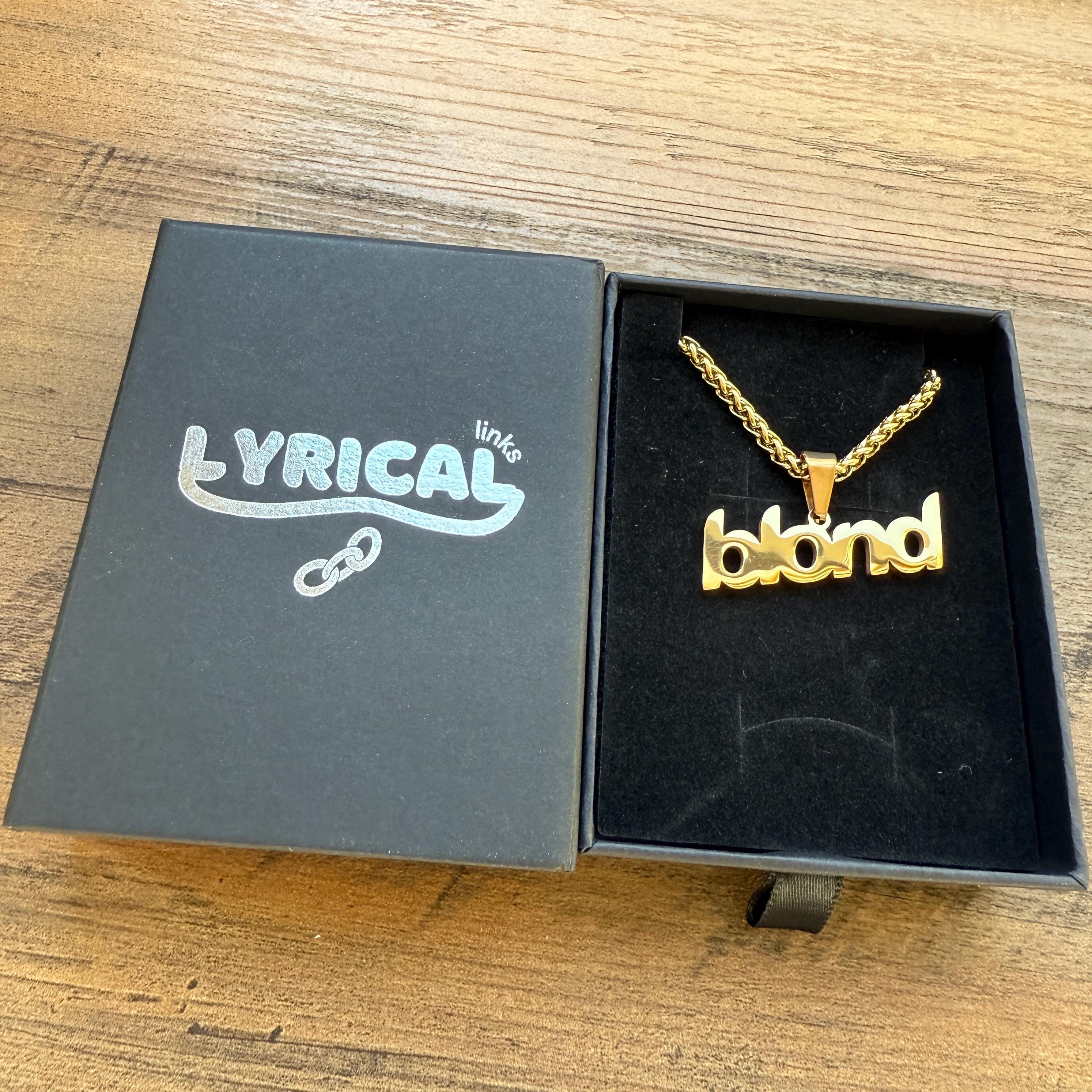 Frank Ocean 'blond' Pendant Necklace: Lyrical Links Tribute - Etsy