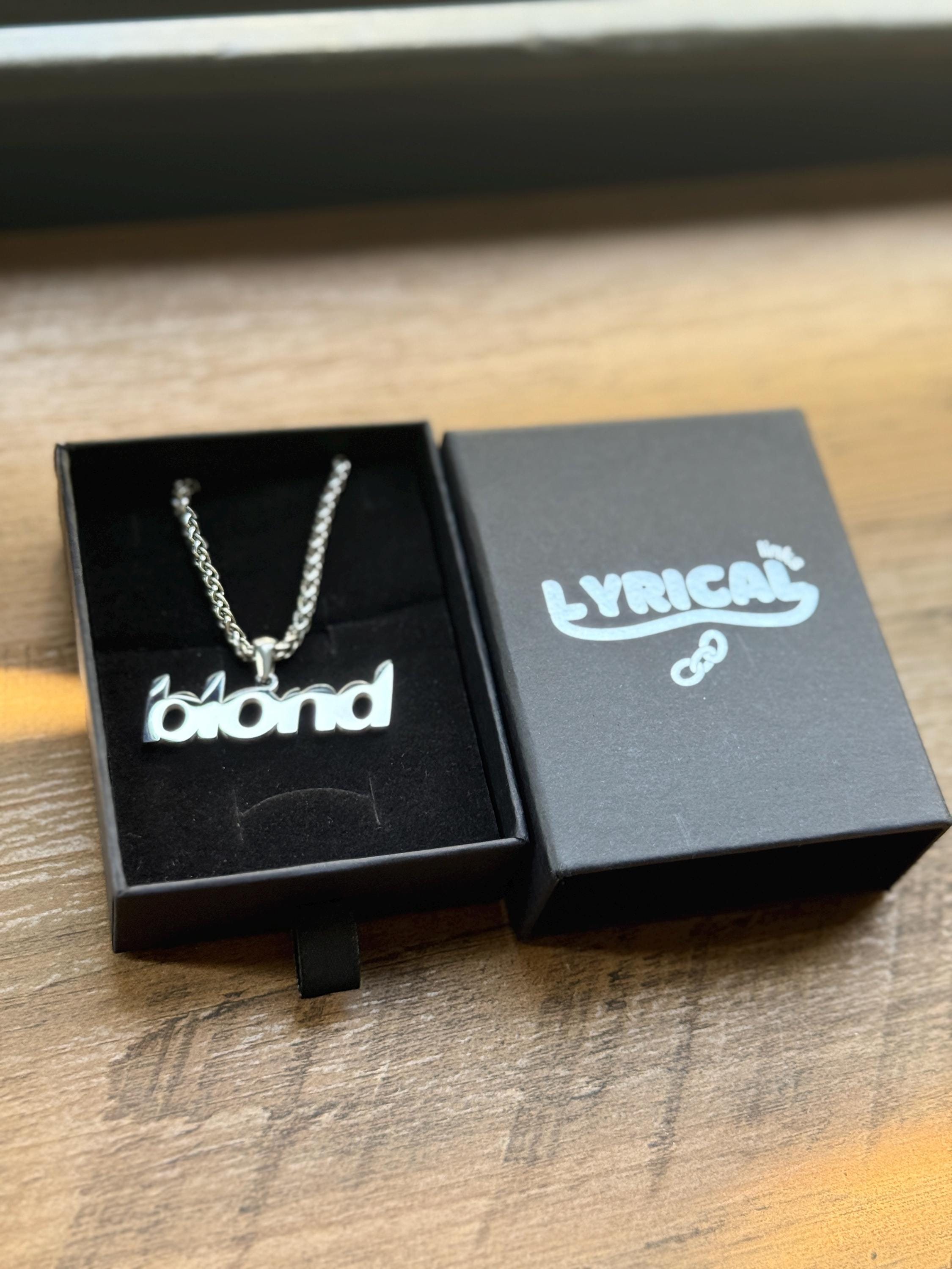 r ネックレス Frank Ocean Frank Ocean 'blond' Pendant Necklace: Lyrical Links Tribute - Etsy