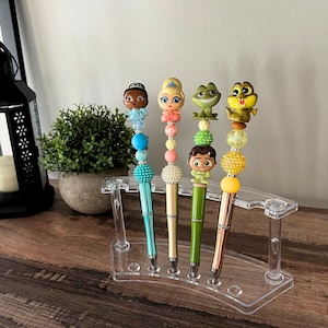 Bolígrafo con cuentas de la Princesa y el Sapo, bolígrafo con autógrafo de Parks, fabricado con licencia de Disney, bolígrafo coleccionable con el personaje.