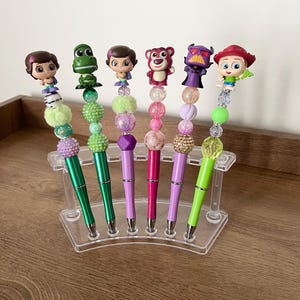 Toy Story, Andy, Bonnie, Beaded Character Ballpoint Pen, Parks Autograph Pen, Made with Licensed Disney Doorable, Collectible Character Pen